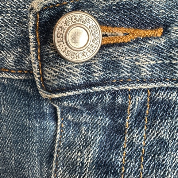 Gap Jeans Midi Front Split Classic Blue Denim Skirt - Picture 6 of 8